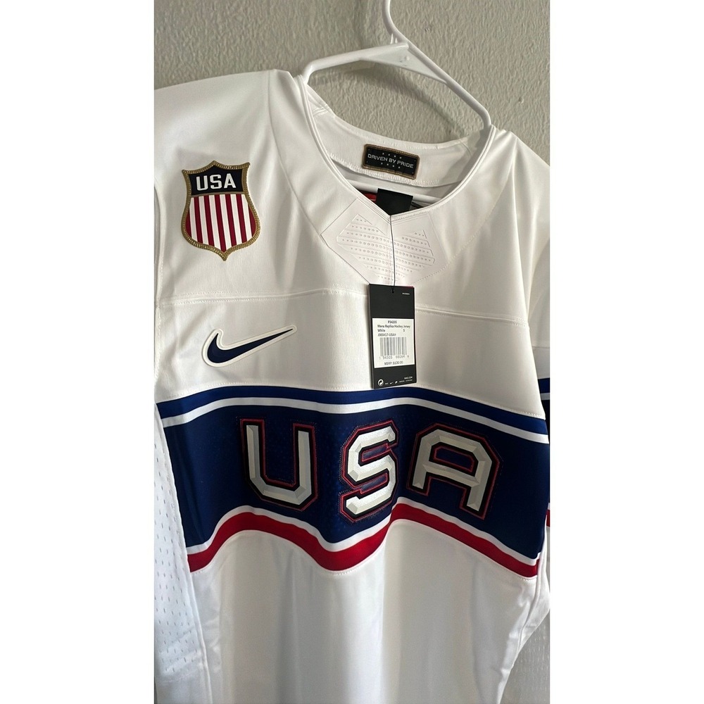 Nike USA Hockey Team Jersey Men's Small White New With Tags - Picture 3 of 5